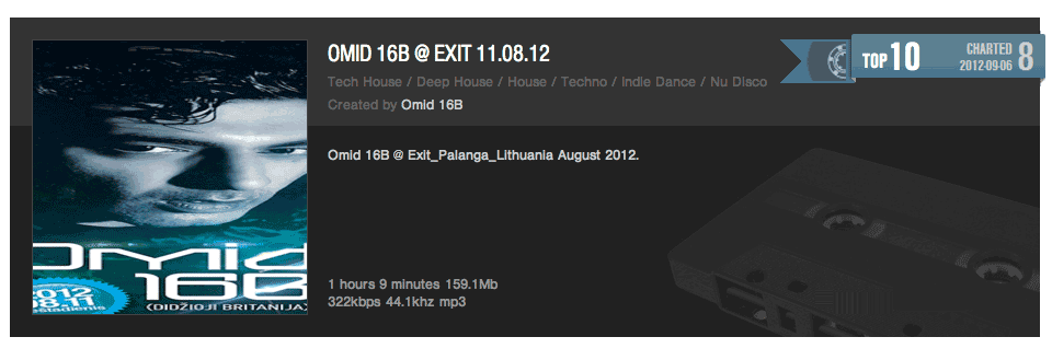 Omid 16B @ EXIT 11.08.12 – DJ Mix